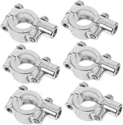 FONDOTIN 6pcs Motorcycle Flag Mount: Aluminum Flag Pole Holder Handlebar Mount for Motorbikes Scooters Bikes - Stable Flagpole Base for Team Events Celebrations