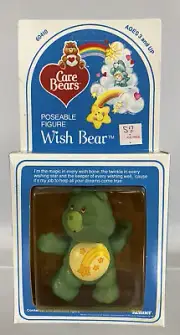 Vintage Care Bears Wish Bear Poseable 3” Figure 1984 Kenner Shooting Star Sealed