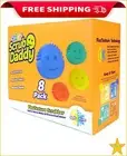 Scrub Daddy Colors Flex Texture Scrubber Sponges, BPA Free &Polymer Foam 8Pk