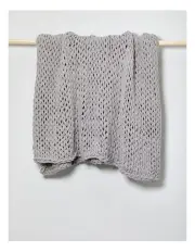 [Vue] Chunky Knit Throw 130x180cm in Grey