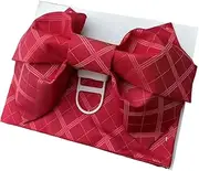 [Hailong Ming] Bow Tie Waistband, Japanese Clothing, Women's Belt for Kimono Cosplay, Red, as described