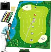 Casual Golf Mat -Sticky Golf Game Set for Adults Indoor Outdoor - Reusable Complete Golf Game Set, Hitting Sticking ​Golf Casual Golf Play Fun Mat，Golf Putting mat