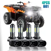 200W 881 LED Headlight Bulbs ×4 For Polaris ACE 150 570 900 Hawkeye 300