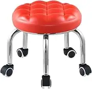 Vanity Benches, Leather Footstools, Piano Stool, Dressing Stools, Garden Stools (Color : Red)
