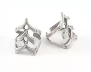 Adjustable Ring Antique Silver Plated brass 19mm 9US inner size ) 3686