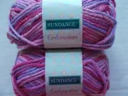 Sundance Colorwaves ombre yarn, Berries, lot of 2 (59 yds each)