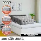 SOGA 4X 180cm Silver Triangular Wedge Pillow Headboard Bedside Tatami Cushion