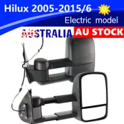 2x Black Extendable Towing Mirrors for Toyota Hilux 2005-2015 HOT SALE