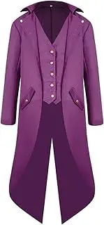 [LOGANZ] Mens Victorian Tailcoat Jacket,Vintage Victorian Tuxedo Tailcoat | Men's Costume, For Photo Shoots, Anime Show, School Games, Casual Dress