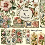 Shabby Bits Junk Journal Ephemera, Junk Journal Tags, Scrapbooking