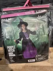 Morph Costumes Purple Witch Halloween Costume for Children, Girls Size S 6/6