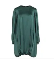 Rochas Paris Dress Womens Size 38 Green Long Sleeve Balloon Made in Italy NEW