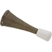 NEW STANLEY 756258 PK 2 ANTIQUE BRASS BASEBOARD MOUNT FLEXIBLE DOORSTOPS 6792519