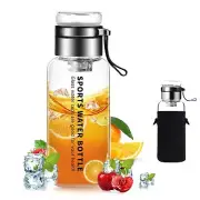 40 oz Sports Water Bottles Large Clear Borosilicate Glass Water Bottle Tea Juice