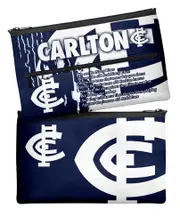 Carlton Blues AFL QUALITY LARGE Pencil Case for School Work Stationary