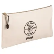KLEIN Tools A-5139 Zipper Bag, Canvas Tool Pouch to 32 x 18 x 2cm