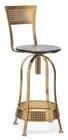 NNEDSZ Gold Black Swivel Kitchen Bar Stool Chair with High Back in Netted Design