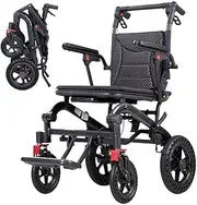 MediPartner "Explorer" Foldable Travel Wheelchair for Adults | Portable, Strong & Durable All-Terrain Model