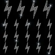 HOBBIESAY Pack of 24 Flash Glass Rhinestone Iron-On Transfer DIY Sew-On Appliqué Glittering Crystal Stickers for Clothes Carry Bag DIY Crafts Gifts