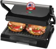 Panini Press - Parrilla Interior De Sándwich Eléctrica Plancha Y Sandwichera NEW