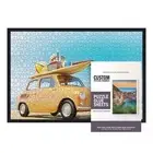 11.25x38.25 Puzzle Frame Kit with Glue Sheets | Black Mid Century Picture Frame