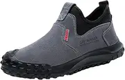 [BIAJIAZHUA] Comfortable Breathable,Indestructible Steel Toe Shoes,Steel Toe Boots Anti-Puncture Anti-Smash Anti-Colision,Safety Shoes with Rubber Sole,Men's Industrial and Construction Shoes(Blue,7.5)