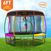 New Kids Gift Kahuna 6ft Trampoline Free Safety Net Pad Roof Cover Spring Mat