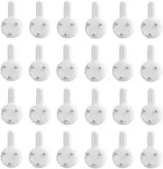 50Pcs Hardwall Hangers Traceless Wall Picture Hook Frame 2.4 x 1.5cm, White