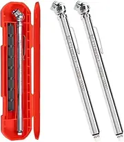 ETENWOLF Pencil Tire Pressure Gauge 2 Pack (10-50PSI, 20-120PSI) with 16 Tire Caps Calibrated to ANSI B40.1 Grade B(2%), Stainless Steel Body, for Cars, Pickups, RVs, Bicycles
