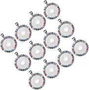 [Tofficu] Parts Pendant Rhinestone Charms Pendant Connector Trays Shining Pendant Parts DIY Pendant Parts Jewelry Tray Necklace Locket Jewelry Pendant Tray Round Pendant Trays Golden