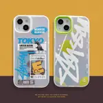 【軟殼】半透明激光 STUSSY 手機殼適用於 IPHONE 14/13/12 PRO MAX / X / XS / X