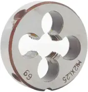 M12 Metric Right Hand Screw Thread Round Die Tool M12×1.25mm Pitch Gauge Thread