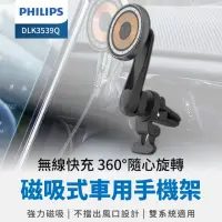 在飛比找momo購物網優惠-【Philips 飛利浦】DLK3539Q 磁吸無線車用快充