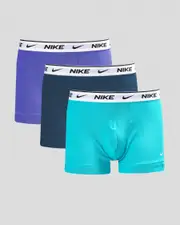 [Nike] Nike Men's Everyday Cotton Stretch Trunk 3 Pack Underwear in Dusty Cactus/Astronomy Blue/Armoury Navy Size XL XL Dusty Cactus/Astronomy Blue/Armoury Navy