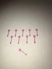 LEGO - MAGIC WANDS - Transparent Dark Pink (10 pcs) - Brand New!