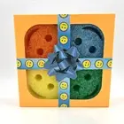 Scrub Daddy Colors Flex Texture Scrubber Sponges 4 Pack Smiley Faces Happy Clean