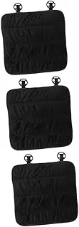 SOLUSTRE 3pcs Seat Cushion Seats Cushions Seating Cushion Drivers Seat Cushion for Seat Seat Back Cushion Seat Support Cushion Seat Cushion Fleece Black