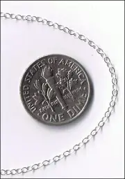 50 Feet 925 Solid Sterling SILVER Drawn Flat Cable Chain 1.5mm Oval Link ~ 50'
