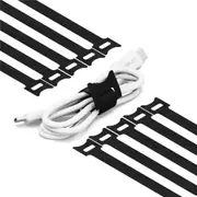 Cygnett TangleTamer Hook & Loop Fastening Cable Organisers 10 Pack (Black)