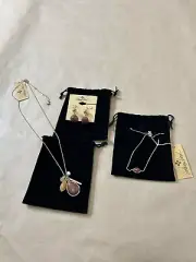 NWT Patricia Nash Multi Charm Necklace, Bracelet, & Earring Semi Precious Stones