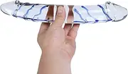 NewMaxer Blue Swirl Rock Hard Large Double-Ended Glass Dildo Huge Double Head Dildo Crystal Female Masturbator (9.8")