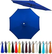 THBSHZMZR Patio Umbrella Replacement Canopy 6.5ft 7.5ft 9ft 10ft, Market Table Beach Pool Umbrella Replacement Top Cover, 6 Ribs 8 Ribs, Canopy Only