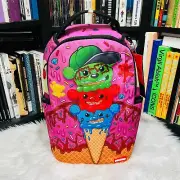 SPRAYGROUND TROUBLE MELT BACK PACK / BOOK BAG ICE CREAM BEAR