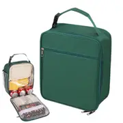 Large Capacity Insulated Lunch Bag Reusable Cooler Tote for Work Travel Picnic-Dark Green