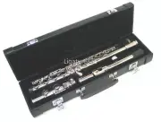 ADVANCED CONCERT SCHOOL INTERMEDIATE SILVER BAND Open Hole FLUTE W/HARD CASE