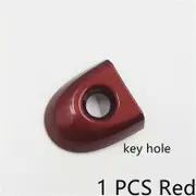 Door Lock Cover With Key Hole Left Right Outer Handle Lock Cap Lid For Nissan Tiida March IV Micra K13 JUKE F15 Cube Z12 2010-19 1 PCS Red key hole