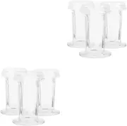 SOLUSTRE 2sets Glass Staining Jar for Labs 60ml Capacity Lid for Sample Preservation 3pcs*2