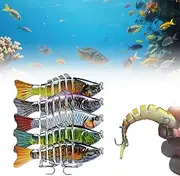 5PCS 3D Bionic Swimming Lure, Robotic Fishing Lure, Bionic Swimming Bait - Suitable for All Kinds of Fishing Waters, for Beginners, Amateurs and Professionals