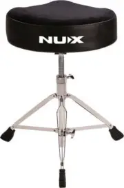 NUX Double Braced Motostyle Drum Throne in Black