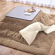 Iris Plaza Iris Ohyama KKB-R1919 Kotatsu Futon, Square, 7.4 x 7.4 inches (190 x 190 cm), Fluffy and Fluffy Like Sheep's Hair, Amazing Volume, Extra Thick Kotatsu Comforter, Reversible Type, Heat